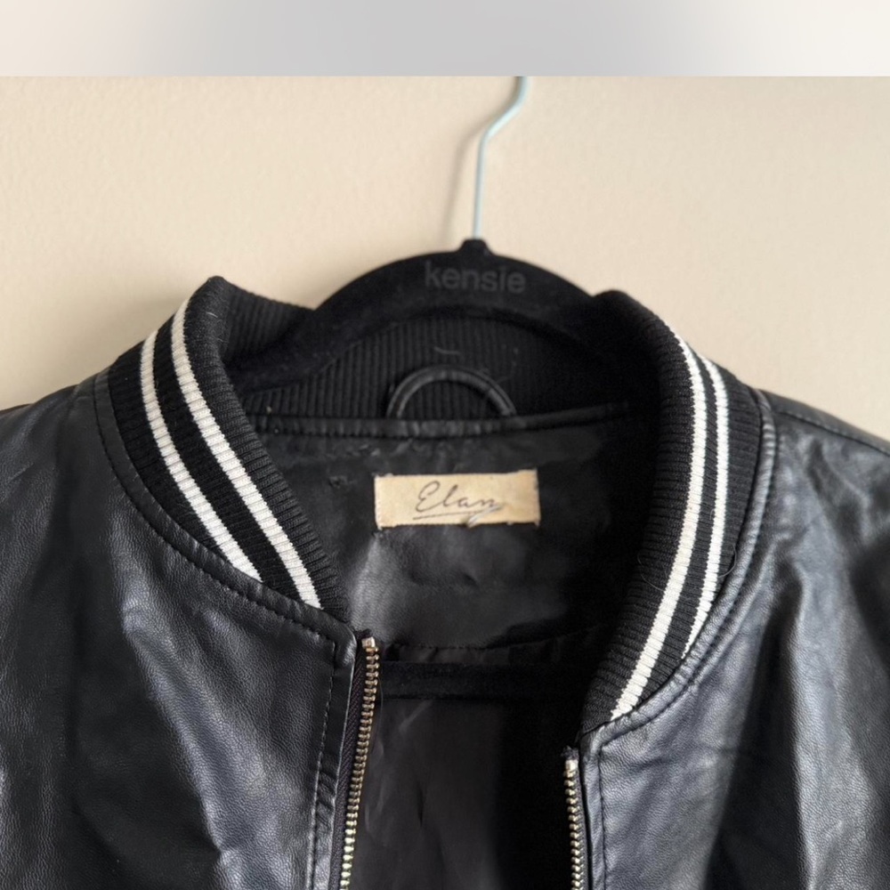 Embroidered Black Bomber Jacket - Picture 3 of 5